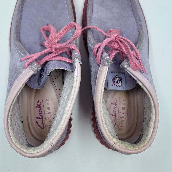 Clarks x Pokemon Torhill Boots Purple Mewtwo Suede Mens Size 9.5 Limited Shoes main image 5